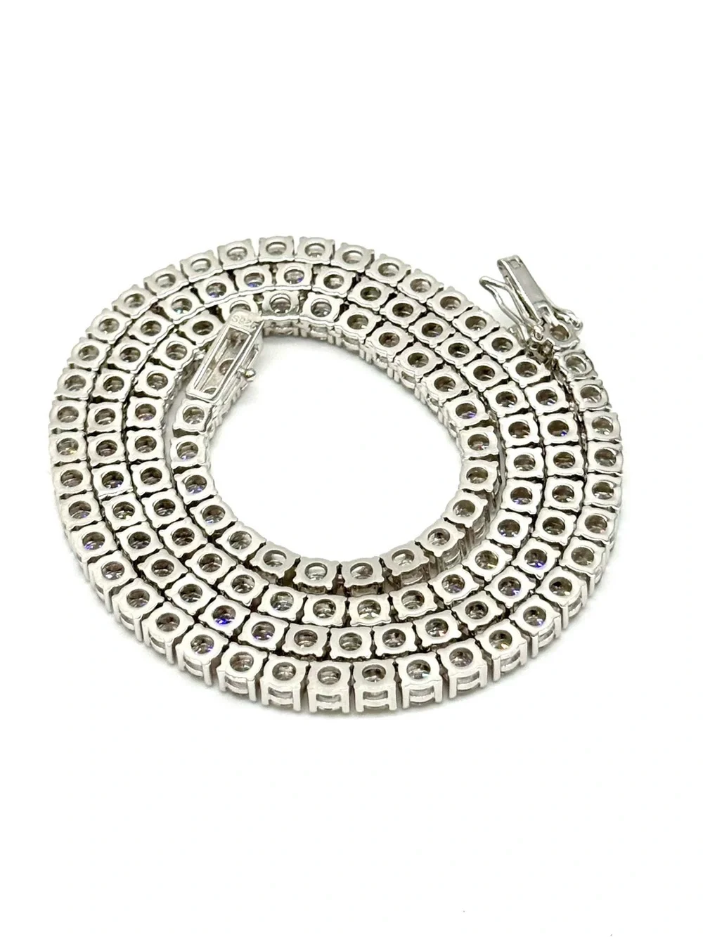 925 Silver, 36CTW Moissanite Tennis Chain - 20”